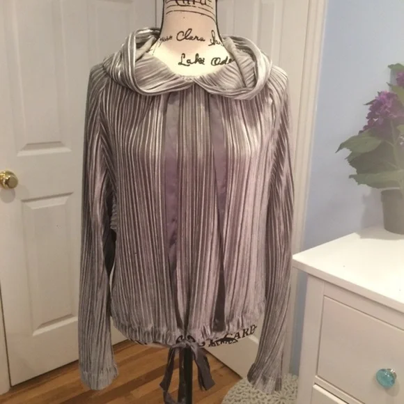 Rachel Roy Ribbed Velvet Hoodie NWT - Picture 2 of 7